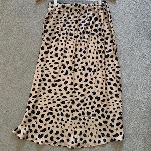 Silk Leopard Skirt